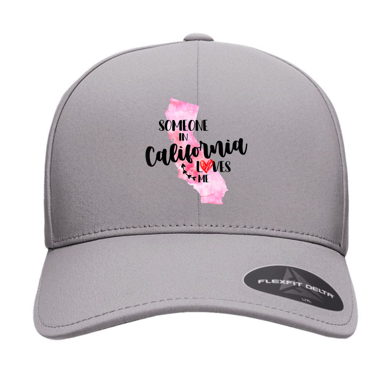 Kids Somebody In California Loves Me State Map Gift For Boy Girl Seamless Cap by cm-arts | Artistshot