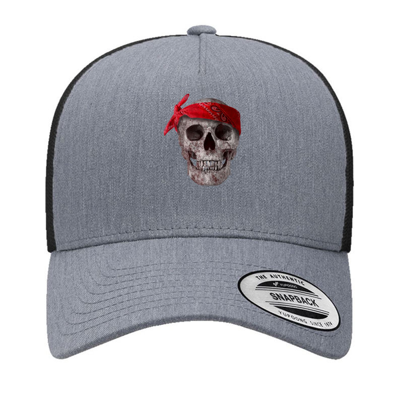 Skull With Red Paisley Bandana, Thug, Gangster Yupoong Trucker Cap | Artistshot