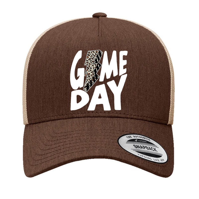 Game Day Leopard Lightning Bolt Yupoong Trucker Cap by Mozza | Artistshot