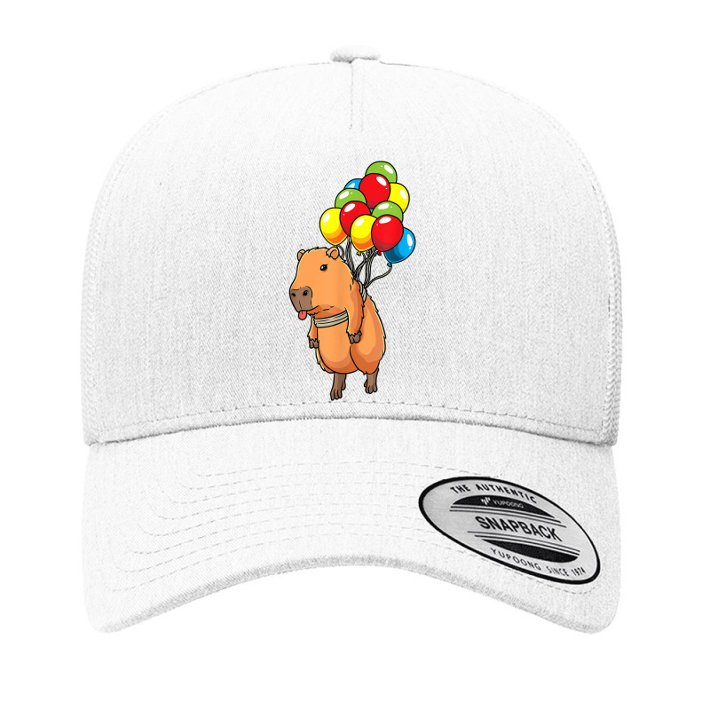 Capybara Giant Cavy Rodent With Balloons Capybara T Shirt Yupoong Trucker Cap | Artistshot