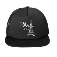 I Love Paris Eiffel Tower France French Souvenir Gifts Men Foam Snapback Hat | Artistshot