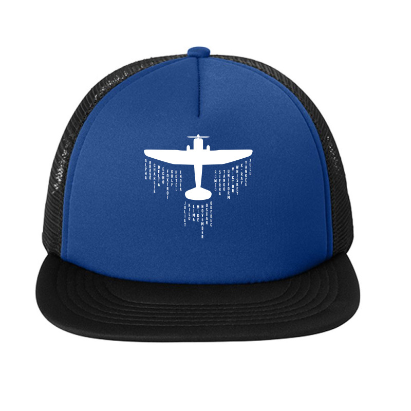 Phonetic Alphabet   Pilot Airplane Foam Snapback Hat | Artistshot