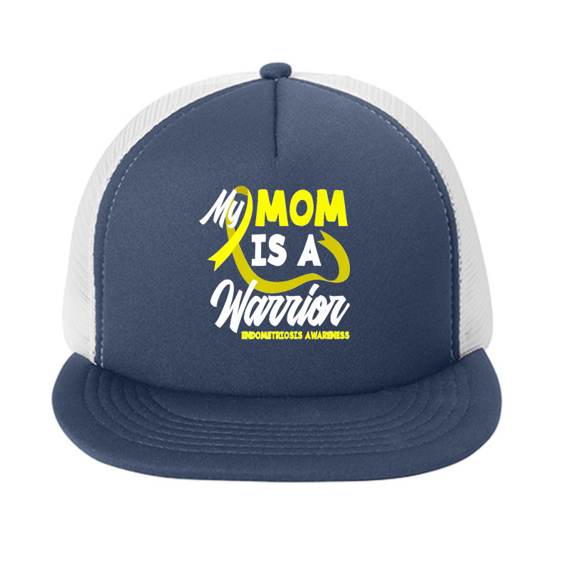 My Mom Is A Warrior Yellow Ribbon Endometriosis Awareness Premium Foam Snapback hat by LisaMarieRangel | Artistshot