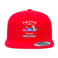 Just A Girl Who Loves Dinosaurs 5 Panel Snapback Cap | Artistshot