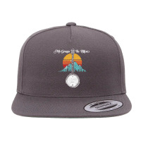 My Grass Is Blue Retro Rocky Mountain Banjo Bluegrass 5 Panel Snapback Cap | Artistshot