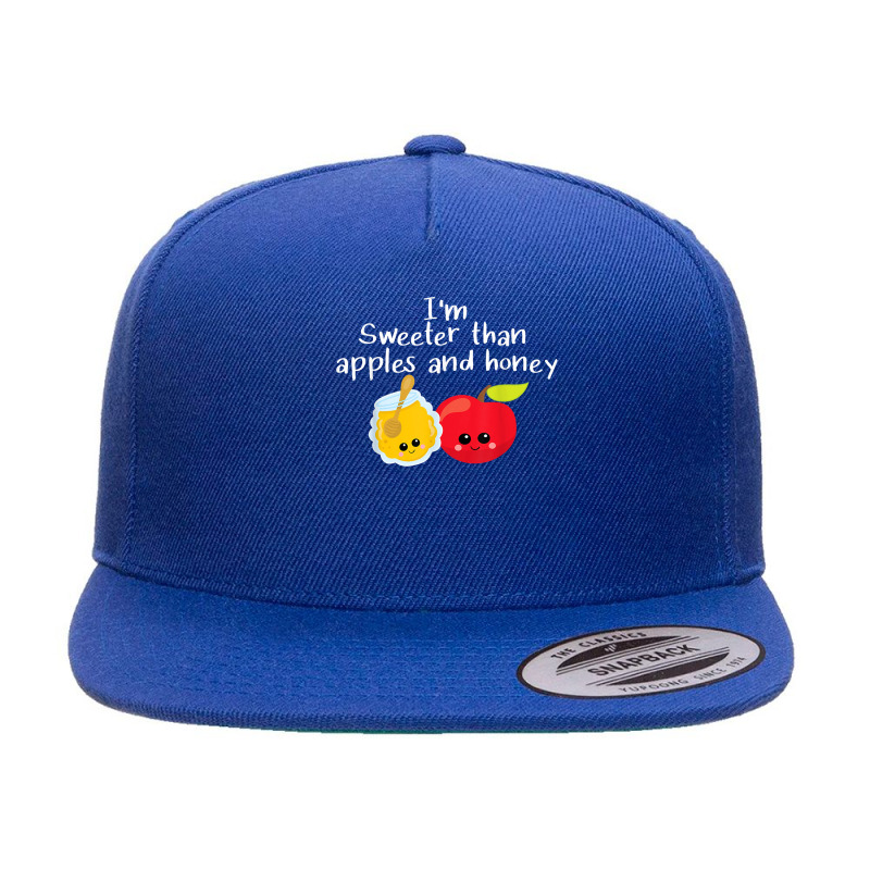 Rosh Hashanah Apples And Honey Shana Tova Jewish New Year T Shirt 5 Panel Snapback Cap | Artistshot