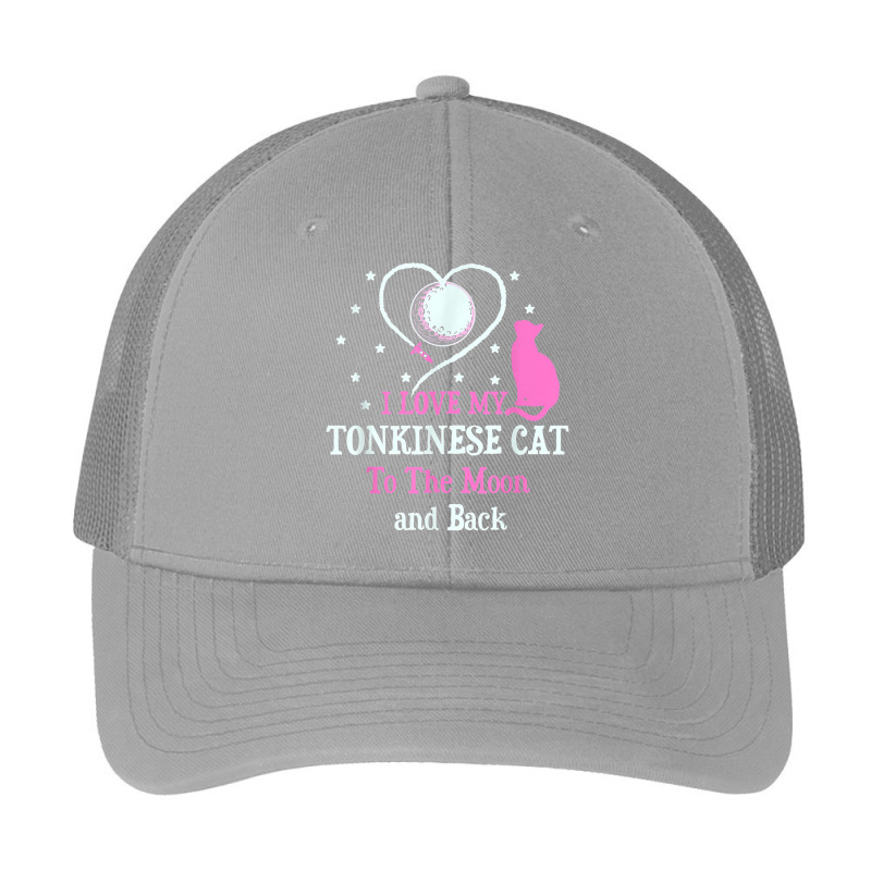 I Love My Tonkinese Cat To Moon Cat Lover Funny Kitten T Shirt Pa Trucker Cap | Artistshot