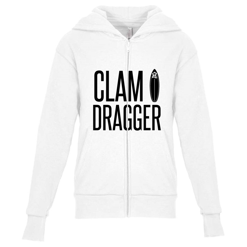 Clam Dragger Youth Zipper Hoodie by Perfect Designers | Artistshot