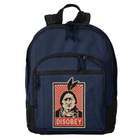 Disobeyy Native American Face Portraitt Anti Colonisation Mexico Usa P Basic Backpack | Artistshot