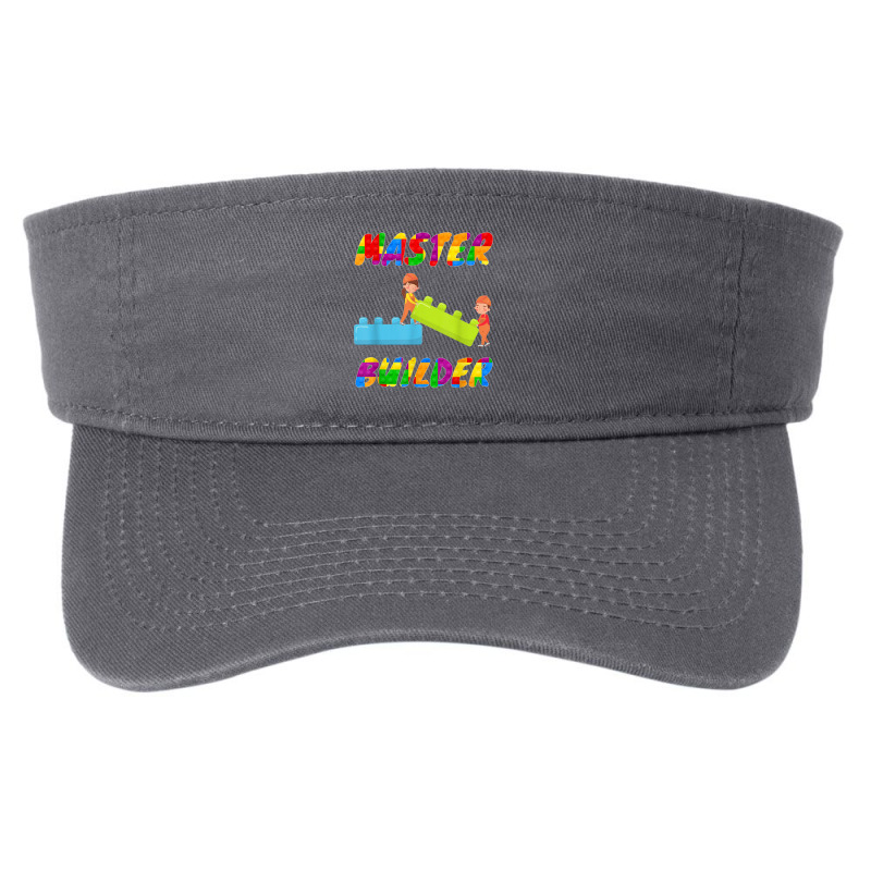 Master Builder, Brick Builder Blocks Building, Toys For Kids T Shirt Fashion Visor | Artistshot