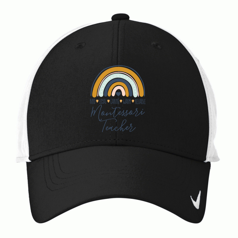 Montessori Squad Teacher Life Teaching Last First Day School Pullover Nike Dri-fit Cap | Artistshot