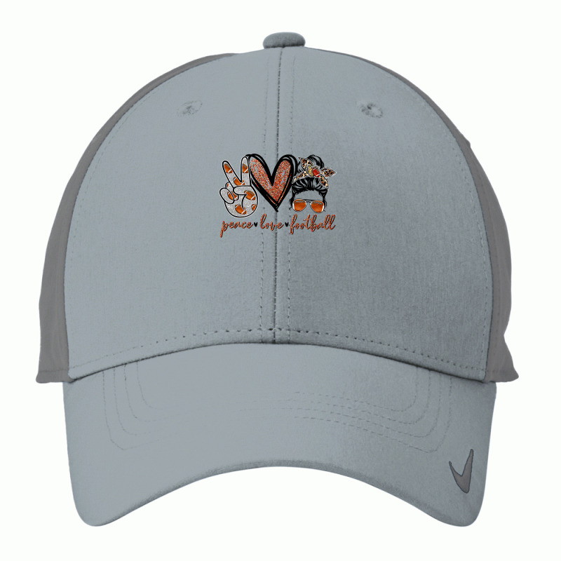 Football Peace Love Football Funny Leopard Sporty 355 Nike Dri-FIT Cap by golferu | Artistshot