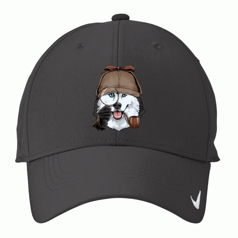 Detective Siberian Husky Spy Investigator Husky Dog Lover Nike Dri-FIT Cap by Hoang95 | Artistshot