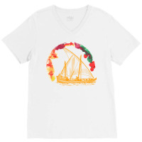 Sailboat V-neck Tee | Artistshot