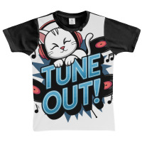 A Baby Cat Wearing Headphones Graphic Youth T-shirt | Artistshot