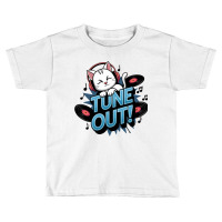 A Baby Cat Wearing Headphones Toddler T-shirt | Artistshot