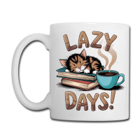 Cat Napping On A Pile Of Books Coffee Mug | Artistshot