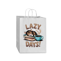 Cat Napping On A Pile Of Books Mart Paper Bag -13 X 7 X 17 | Artistshot