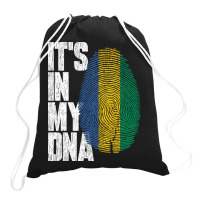 It's In My Dna Gabonese Proud Gabon Flag Drawstring Bags | Artistshot