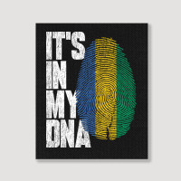 It's In My Dna Gabonese Proud Gabon Flag Portrait Canvas Print | Artistshot