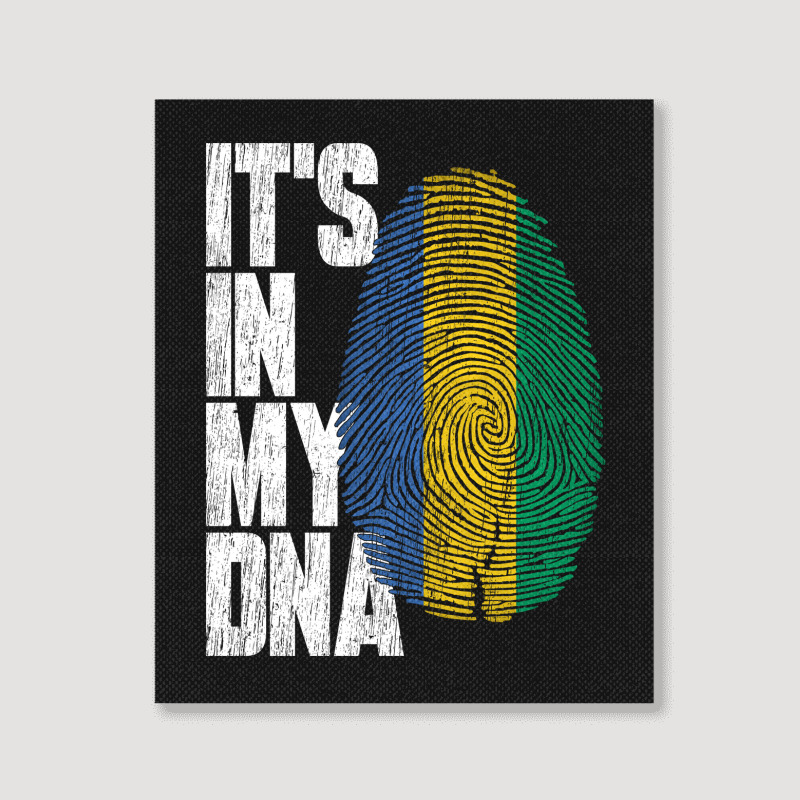 It's In My Dna Gabonese Proud Gabon Flag Portrait Canvas Print | Artistshot