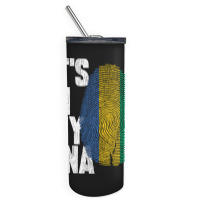 It's In My Dna Gabonese Proud Gabon Flag Skinny Tumbler | Artistshot