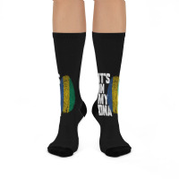 It's In My Dna Gabonese Proud Gabon Flag Crew Socks | Artistshot