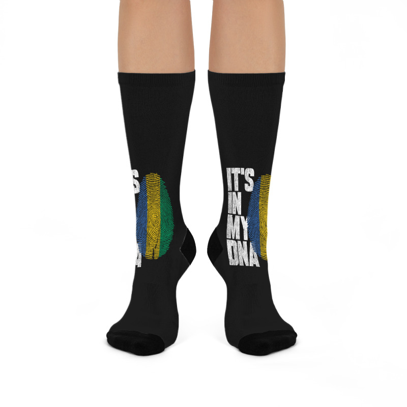 It's In My Dna Gabonese Proud Gabon Flag Crew Socks | Artistshot