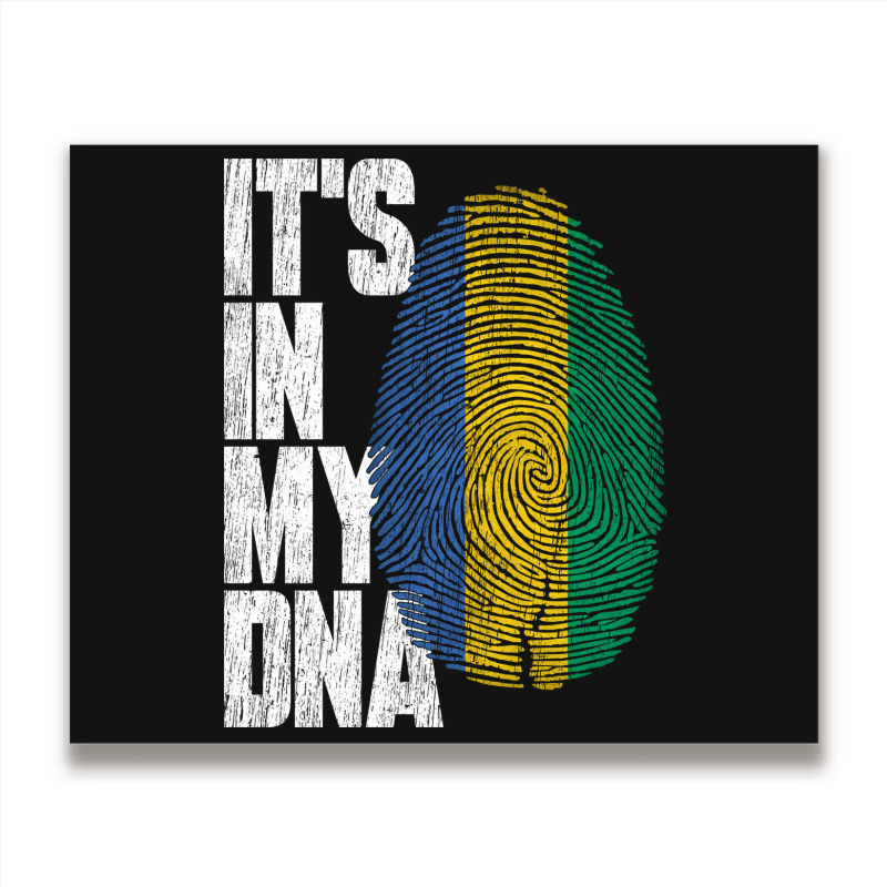 It's In My Dna Gabonese Proud Gabon Flag Metal Print Horizontal | Artistshot