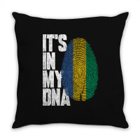 It's In My Dna Gabonese Proud Gabon Flag Throw Pillow | Artistshot