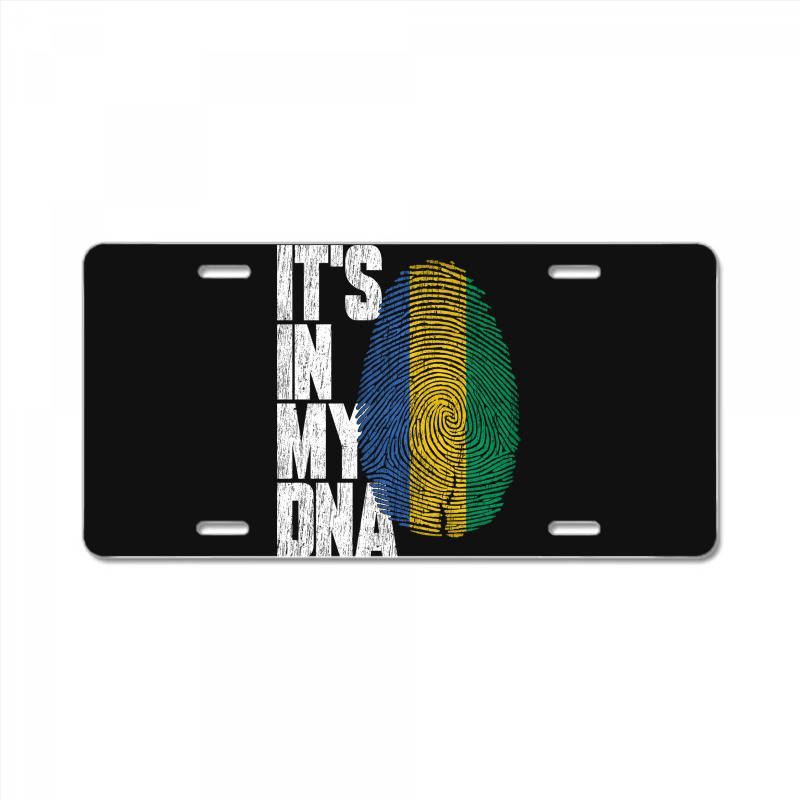 It's In My Dna Gabonese Proud Gabon Flag License Plate | Artistshot