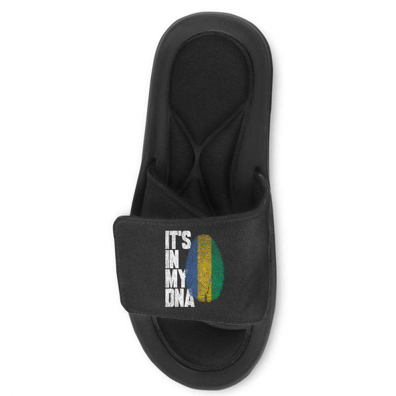 It's In My Dna Gabonese Proud Gabon Flag Slide Sandal | Artistshot