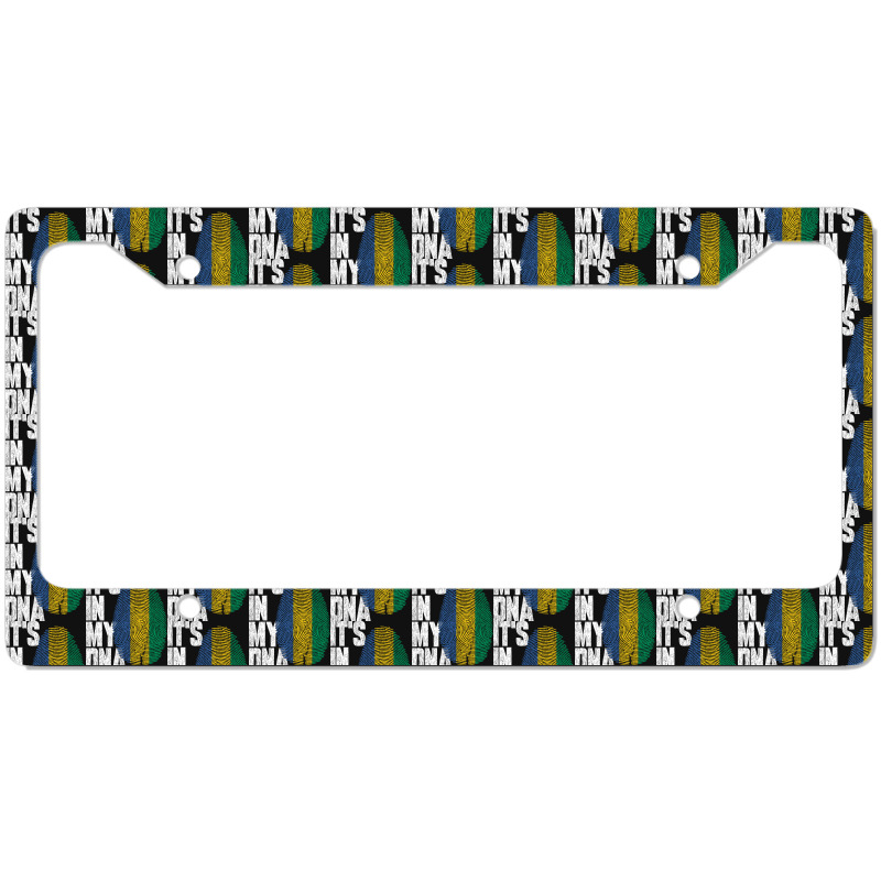 It's In My Dna Gabonese Proud Gabon Flag License Plate Frame | Artistshot