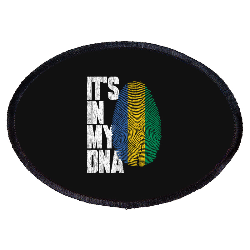 It's In My Dna Gabonese Proud Gabon Flag Oval Patch | Artistshot