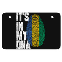 It's In My Dna Gabonese Proud Gabon Flag Atv License Plate | Artistshot