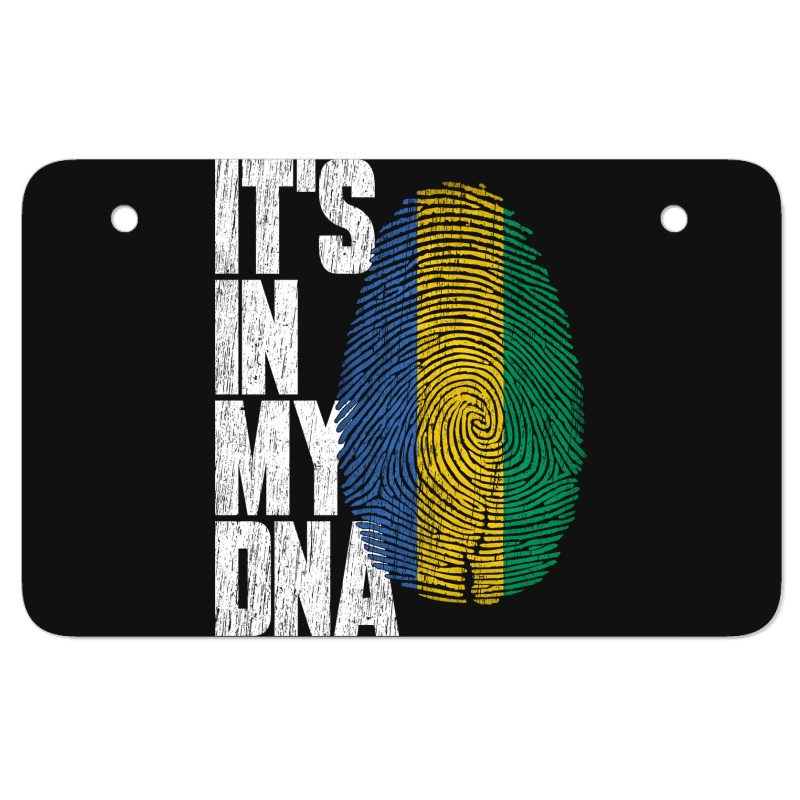 It's In My Dna Gabonese Proud Gabon Flag Atv License Plate | Artistshot