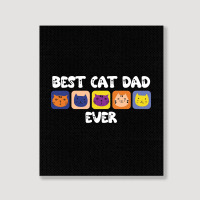 Best Cat Dad Ever Cute Portrait Canvas Print | Artistshot