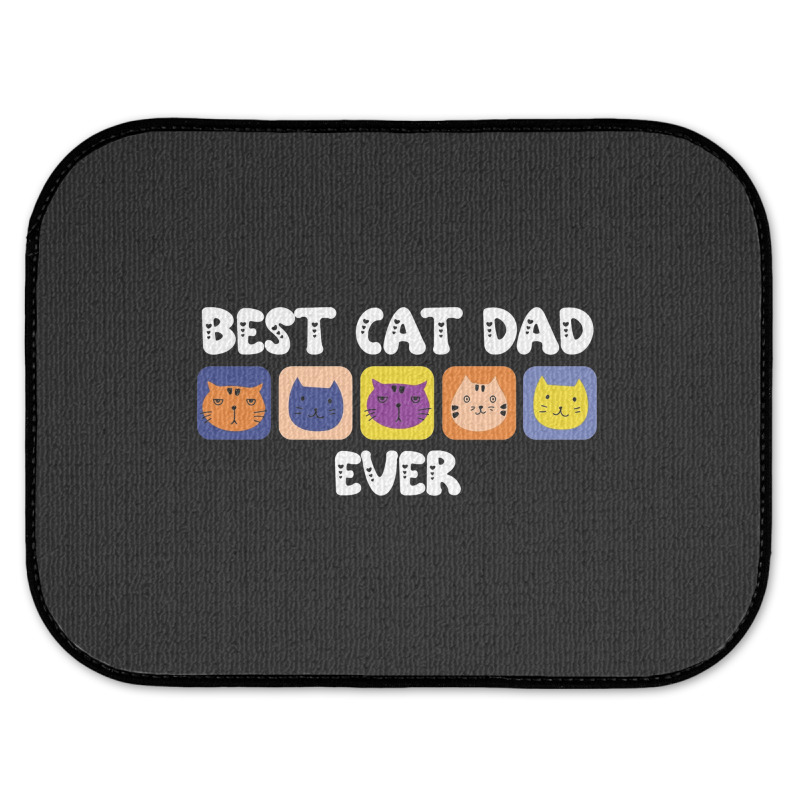 Best Cat Dad Ever Cute Rear Car Mat | Artistshot