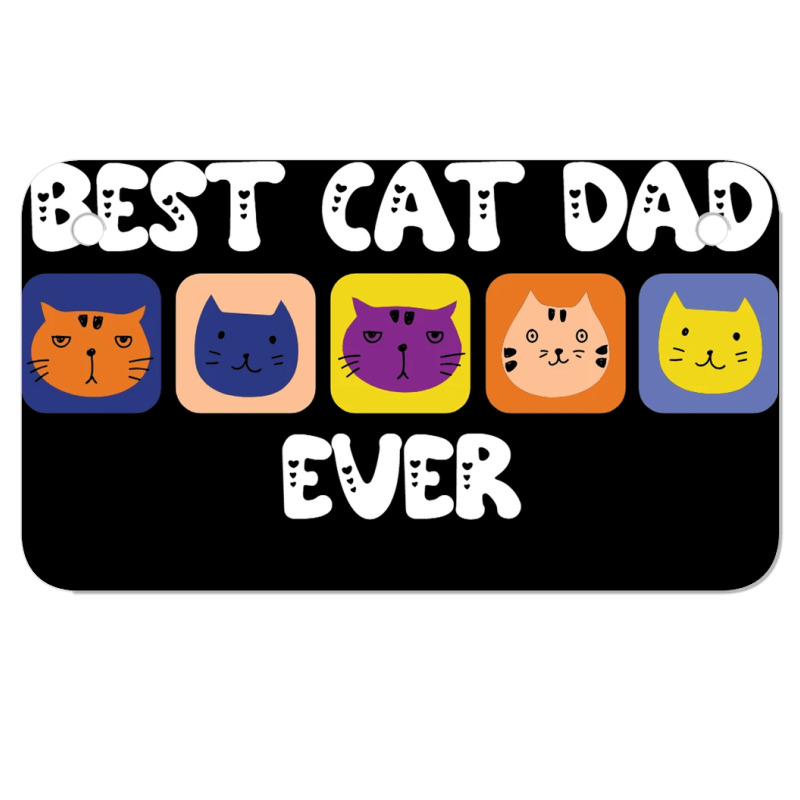 Best Cat Dad Ever Cute Motorcycle License Plate | Artistshot