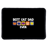 Best Cat Dad Ever Cute Rectangle Patch | Artistshot