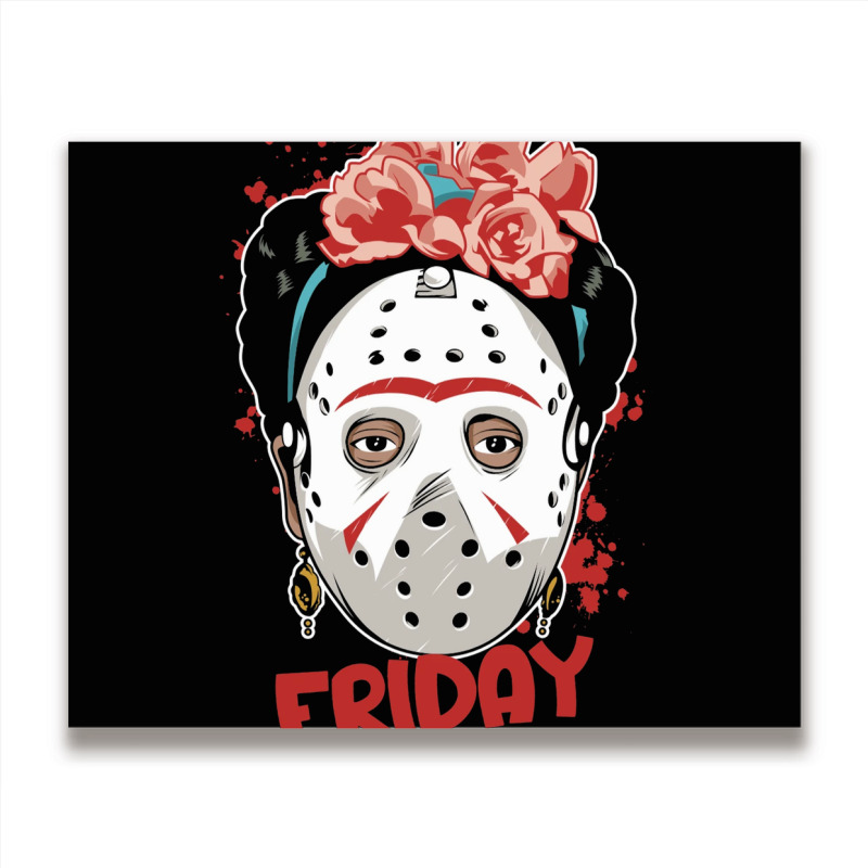 Friday The 13th Frida Kahlo Metal Print Horizontal | Artistshot