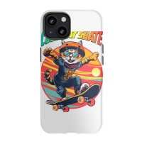 Funny Cool Cat Skateboarder Iphone 13 Case | Artistshot