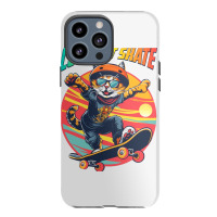 Funny Cool Cat Skateboarder Iphone 13 Pro Max Case | Artistshot