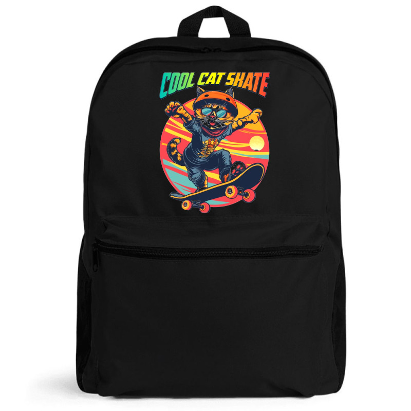 Funny Cool Cat Skateboarder Backpack | Artistshot