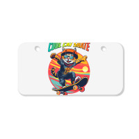 Funny Cool Cat Skateboarder Bicycle License Plate | Artistshot