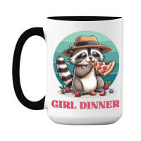 Girl Dinner - Racoon Eating Pizza 15 Oz Coffee Mug | Artistshot