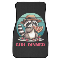 Girl Dinner - Racoon Eating Pizza Front Car Mat | Artistshot