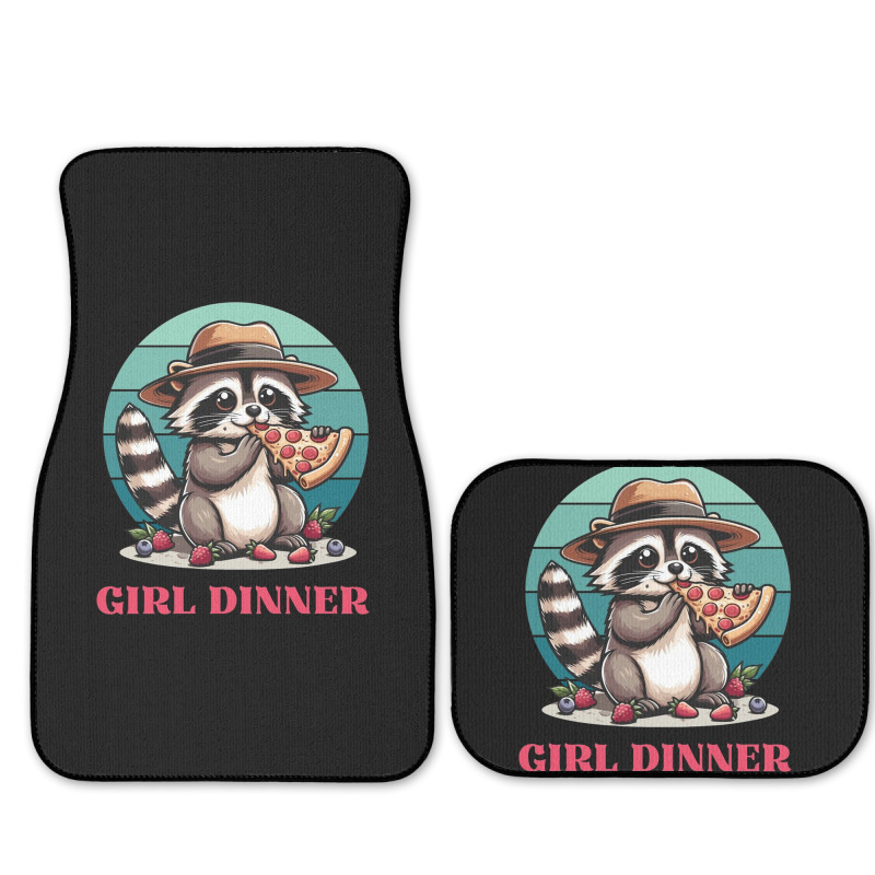 Girl Dinner - Racoon Eating Pizza Full Set Car Mats | Artistshot