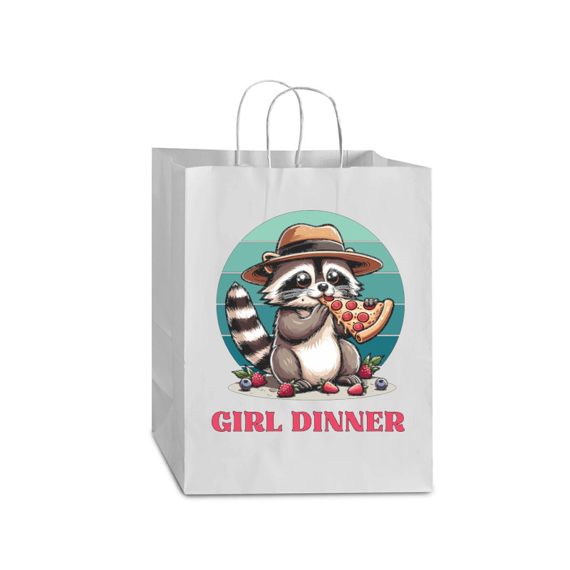 Girl Dinner - Racoon Eating Pizza Mart Paper Bag -13 X 7 X 17 | Artistshot