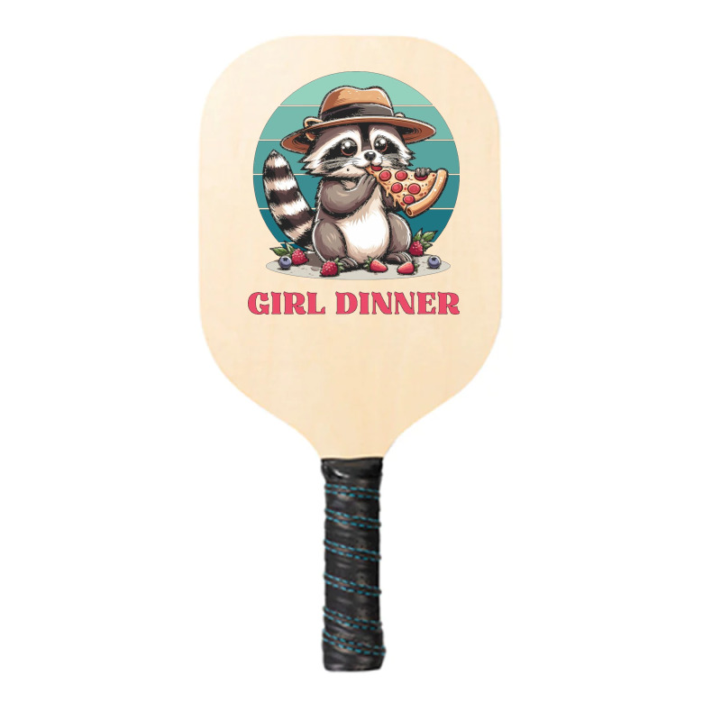 Girl Dinner - Racoon Eating Pizza Pickleball Paddle | Artistshot